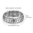 Mens New Fashion No Fade Thick 18mm Stainless Snake Bone Hip Hop Bracelet