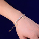 24k Gold 925 Silver Rose Gold 4mm Butterfly Adjustable Tennis Bracelets