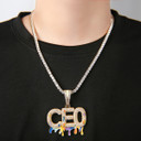 5A Flooded Ice Glow in The Dark Graffiti Bling Custom Name Hip Hop Pendants Chain Necklaces