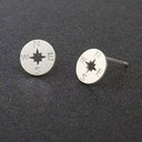 North South East West Boho Fashion Compass Stud Stainless Steel Fashion Earrings