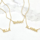 Modern Women Stainless Steel Outline Cutout Custom Name Necklace