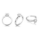 Ladies White Gold 1ct D Color VVS1 Moissanite Classic Cut High Style Bling Rings