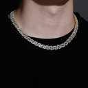 Big Boy Spring Clasp 9mm Flooded Ice Baguette Designer Cuban Link Hip Hop Chain Necklace