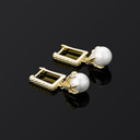 ladies Fashion Statement Dragon Claw Holding Pearl Bling 14k Gold 925 Silver Earrings