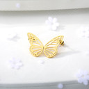 High Fashion 14k Rose Gold Platinum Butterfly Wings Personality Girl Stainless Steel Earrings