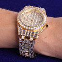 True Baguette Night Glow 14k Stainless Steel Flooded Ice Watch