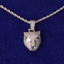 Flooded Ice Move in Silence Leopard Head Hip Hop Pendant Chain Necklace