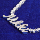 Ladies Custom Name Tennis Chain 24k Yellow 14k White Gold Personalized Necklace