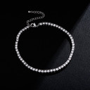 Ladies Iced Blinged Out 3mm 3A Stone Tennis Ankle Anklet Bracelet
