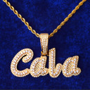 Three Row Raised Iced New Custom Design Blinged Out Personalized Chain Pendant