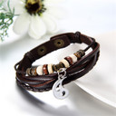 Couples Mens / Women Ying Yang Leather Love Adjustable High Fashion Bracelets