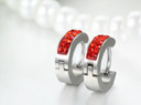 Solid Stainless Steel Iced Blinged Out Small Hoop Huggie Style Hip Hop Earrings