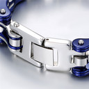 Mens Biker Motorcycle Link Two Tone Stainless Steel Chain Link Bracelets