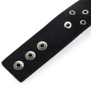 Black Leather Rivet Spikes Cross Chain Link Bracelets