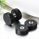 Wooden 8mm 10mm 12mm Wood Dumbell Barbell Double Sided Screw Back Earrings