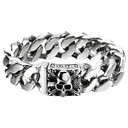 Skull Rocker Miami Cuban Link No Tarnish Stainless Steel Bracelets