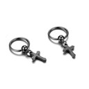 Gold Black Silver Colorful Hoop Cross Stainless Steel No Fade Earrings