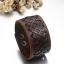 Mens Wide Cuff Pharaoh Fashion Spike Rivet Adjustable Leather Wristband Bracelets