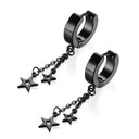 Stainless Steel Huggie Hoop Super Star Trail No Fade Bling Earrings