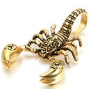 Ancient Look Tribal 14k Gold Silver No Fade Stainless Steel Scorpion Scorpio Pendant Chain Necklace
