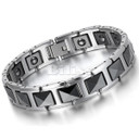 Men's High Fashion Magnetic Stone Ceramic Tungsten Square Link Bracelet