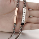 Couples Lovers Roman Numeral 3,6,9,12 Bling ID Style No Fade Stainless Steel Bracelets