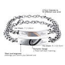 Couples Lovers Real Love No Fade Stainless Steel Heart Bracelet 