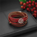 Ladies Tree Of Life Leather Wrap Bangle Unique Design Bangle Bracelet