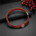 Ladies Tree Of Life Leather Wrap Bangle Unique Design Bangle Bracelet