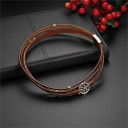 Ladies Tree Of Life Leather Wrap Bangle Unique Design Bangle Bracelet