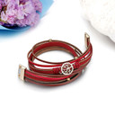 Ladies Tree Of Life Leather Wrap Bangle Unique Design Bangle Bracelet