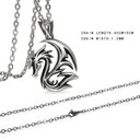 Classic Silver over No Tarnish Stainless Steel Tribal Dragon Mens Fashion Pendant