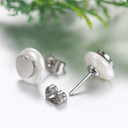 Ladies Simulated Pearl Heart Cross Life Tree Infinity Stud Stainless Steel Earrings