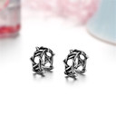 Unisex Hollow Vintage Look Non Pierced No Fade Stainless Steel Clip Earrings