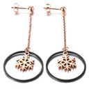 Fashionista Top Quality Tassel No Fade Stainless Steel Snowflake Street Casual Earrings