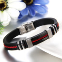 Mens Leather High Quality No Fade Stainless Steel Weave Rope Bracelets