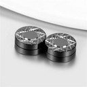 Mens Magnetic No Fade Stainless Steel Circle Designer Magnet No Pierce Earrings