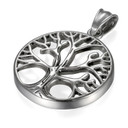 Classic Mens Tree Of Life Stainless Steel No Fade Pendant Chain Necklace