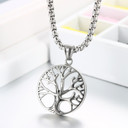 Classic Mens Tree Of Life Stainless Steel No Fade Pendant Chain Necklace