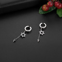 Five Pointed Star Of David Huggie Stainless Steel Triangle No Fade Dangle Earrings