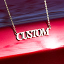 24k Gold Silver Over Solid Stainless Steel Custom Name Plate Designer Pendant