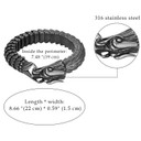 Men's Street Wear Dragon Stainless Steel Bracelets