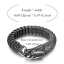 Men's Street Wear Dragon Stainless Steel Bracelets