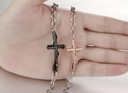 Faith Love No Tarnish 316L Stainless Steel Cross Couples Lovers Bracelet Set Combo