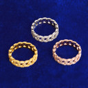 Mens Silver Flooded Ice Cuban Link Hip Hop 24k Gold Silver Rings
