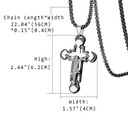 Gold Black Silver Stainless Steel Jesus Cross No Tarnish Pendant Chain Necklace