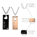 Love Forever Always Couples No Fade Stainless Steel Pendant Necklaces
