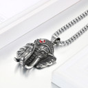 Mens Good Luck Power Wisdom Courage Elephant Crown Lion Chain Pendants