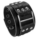 Mens Riveted Buckle Thick Pharaoh Style Leather Cuff Bracelets