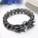 Twisted Dragon Double Head No Fade Stainless Steel Vintage Bracelets